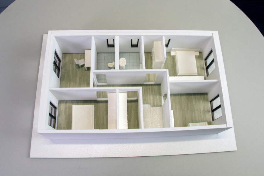 House Model with Removable Roof House Model with Removable Roof