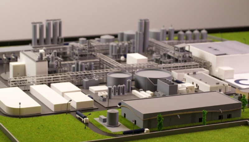 Recycling factory industrial model