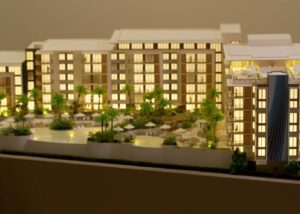 Hotel with Swimming Pool Scale model