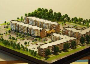 architectural model residential complex