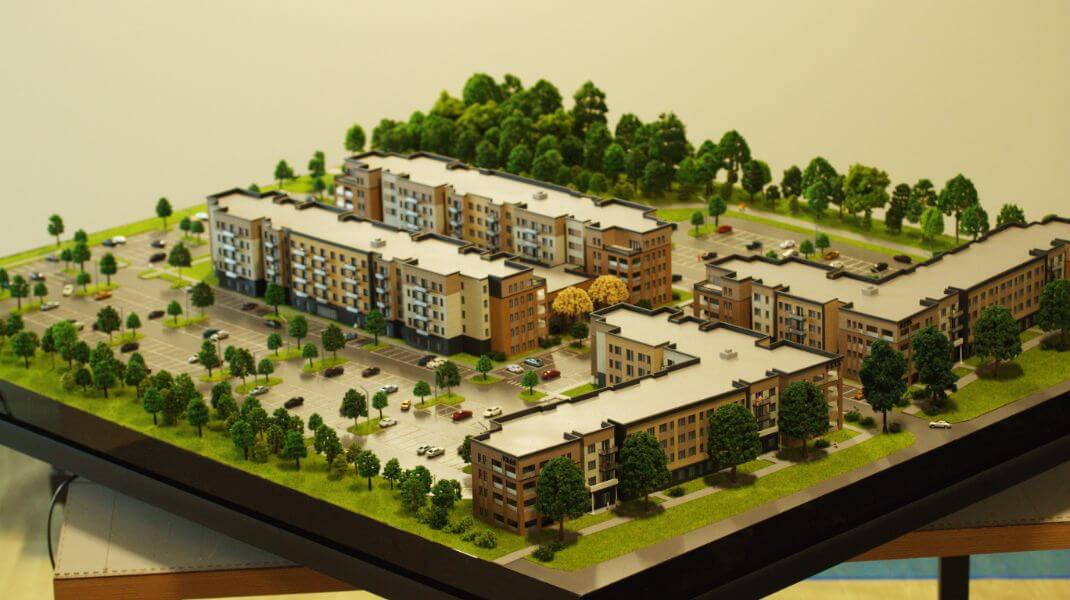 architectural model residential complex