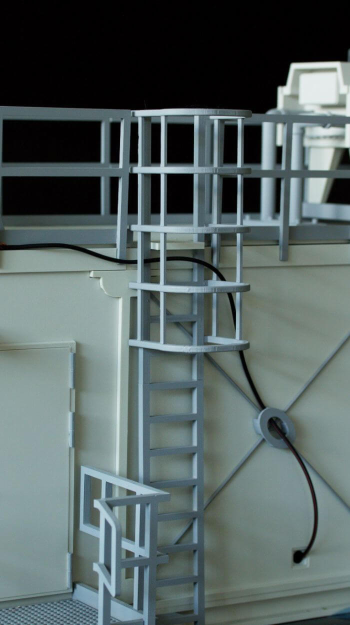 containerized unit with a realistic white exterior
