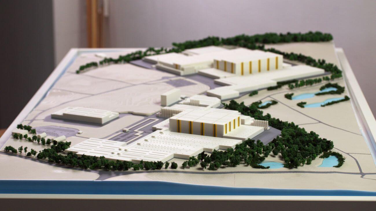 custom warehouse architectural model