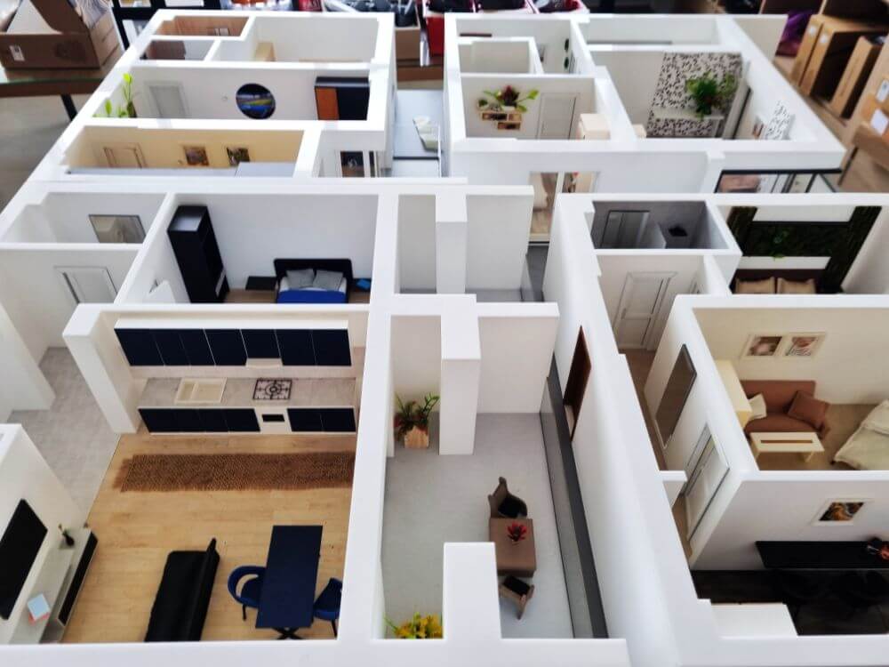 scale model of a floor plan