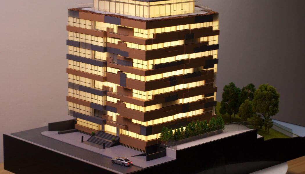 Contemporary residential building model Contemporary residential building model
