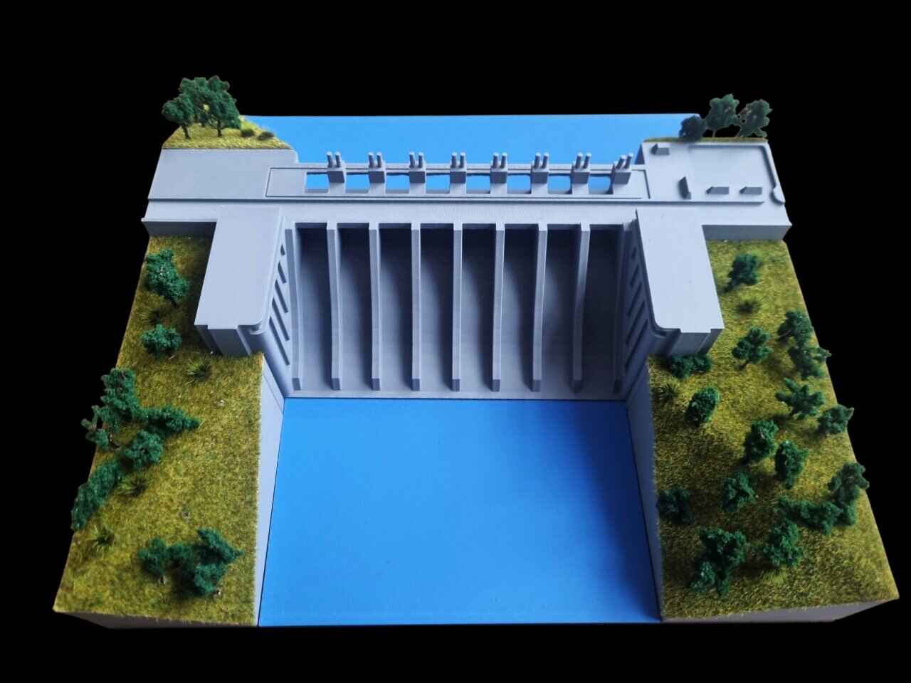 hydroelectric dam architectural model