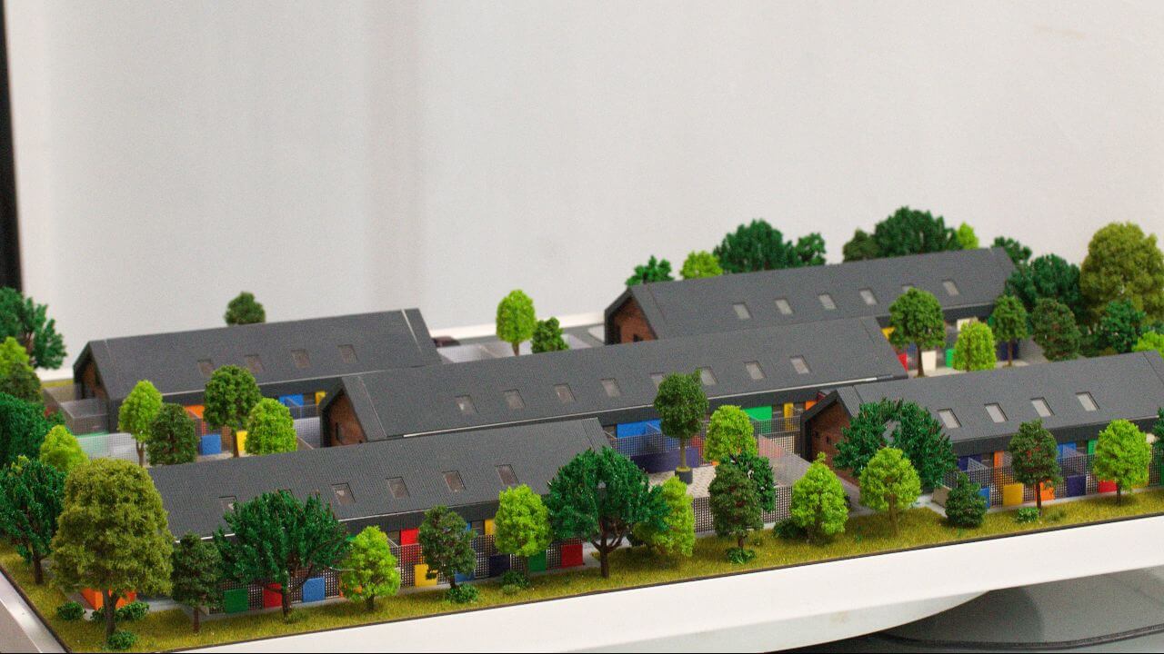 Contemporary Animal Shelter Architectural Scale Model