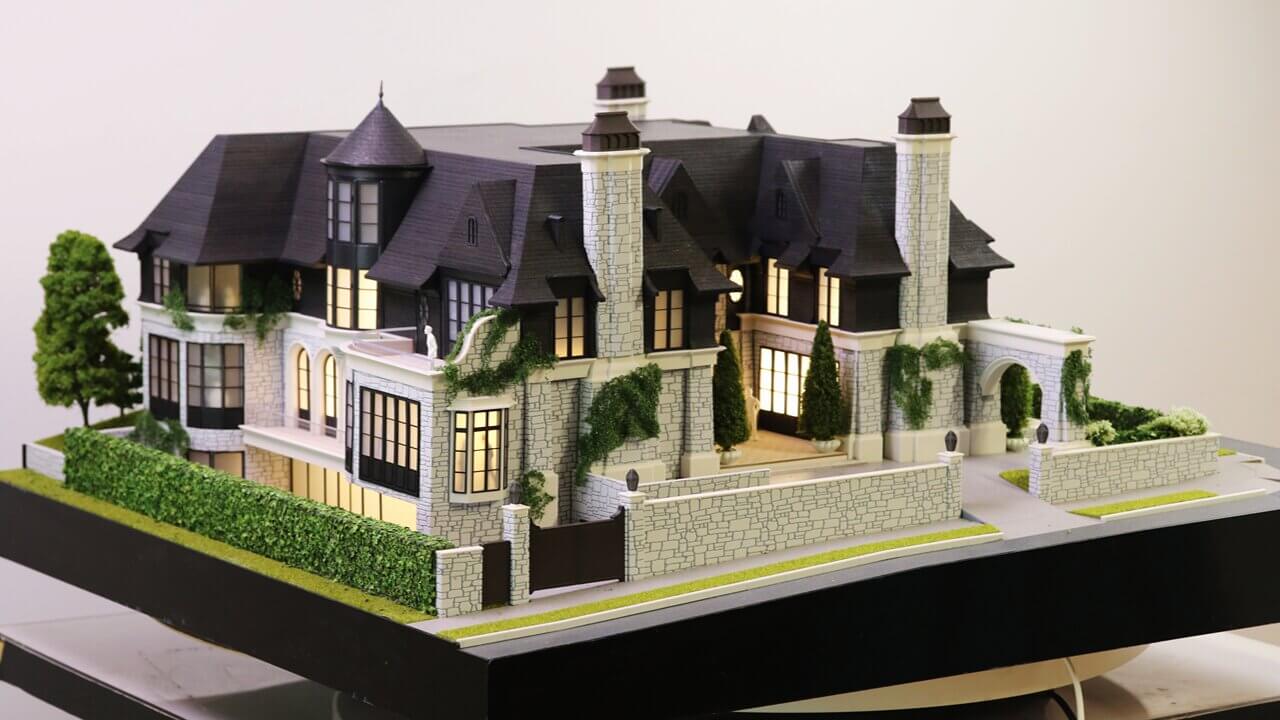 custom Stone Residence Architectural Model