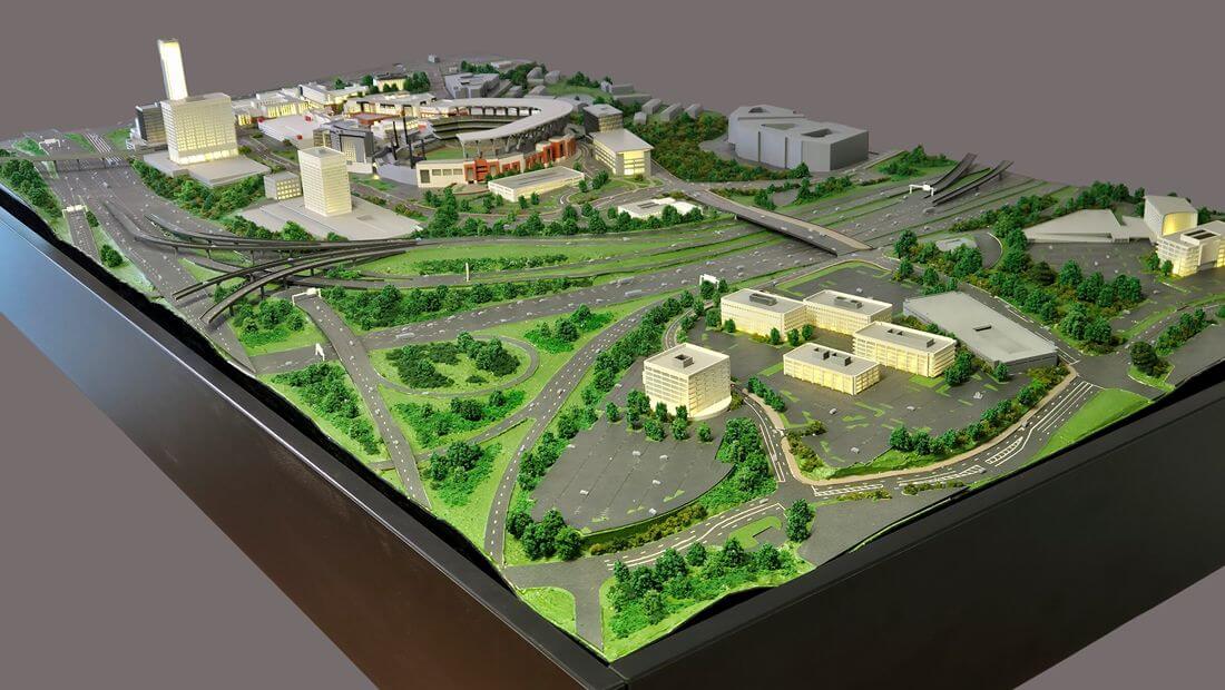 Mixed-Use Sports District Architectural Model