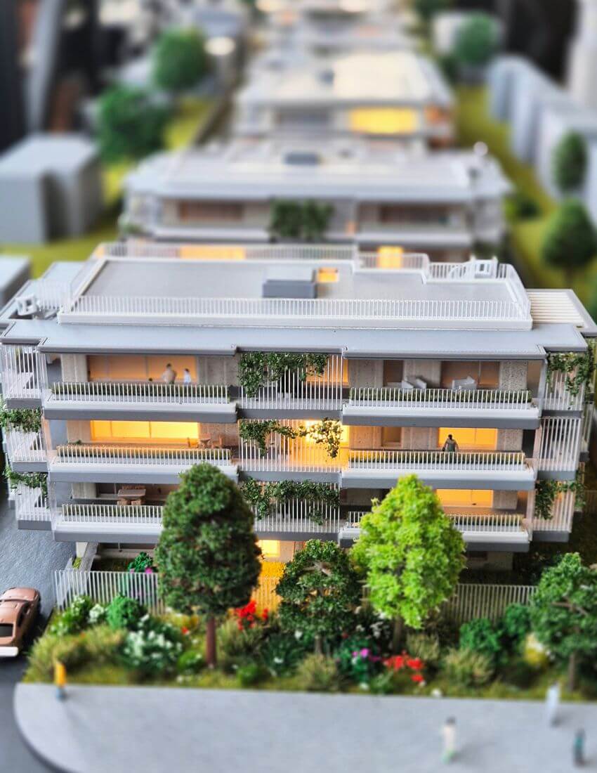 Apartment Complex Architectural Model
